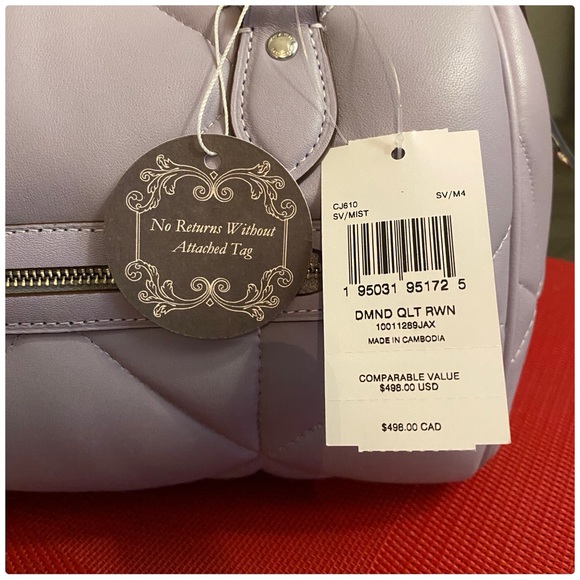 ❤️SOLD❤️NWT Coach Mist Rowan Satchel with Puffy Diamond Quilting - Picture 10 of 12